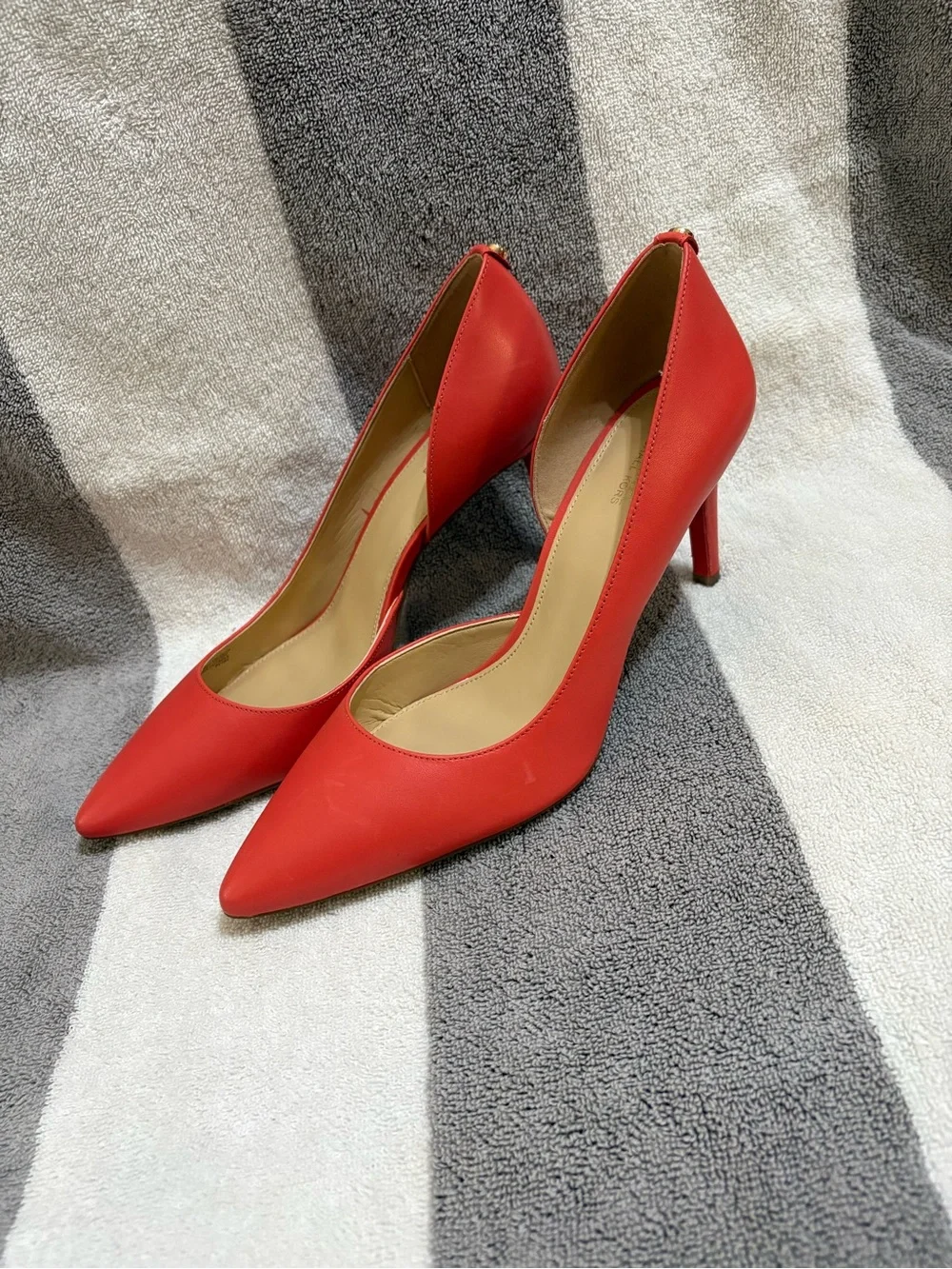Michael Kors Terracotta D’Orsay Leather stilettos size 8M